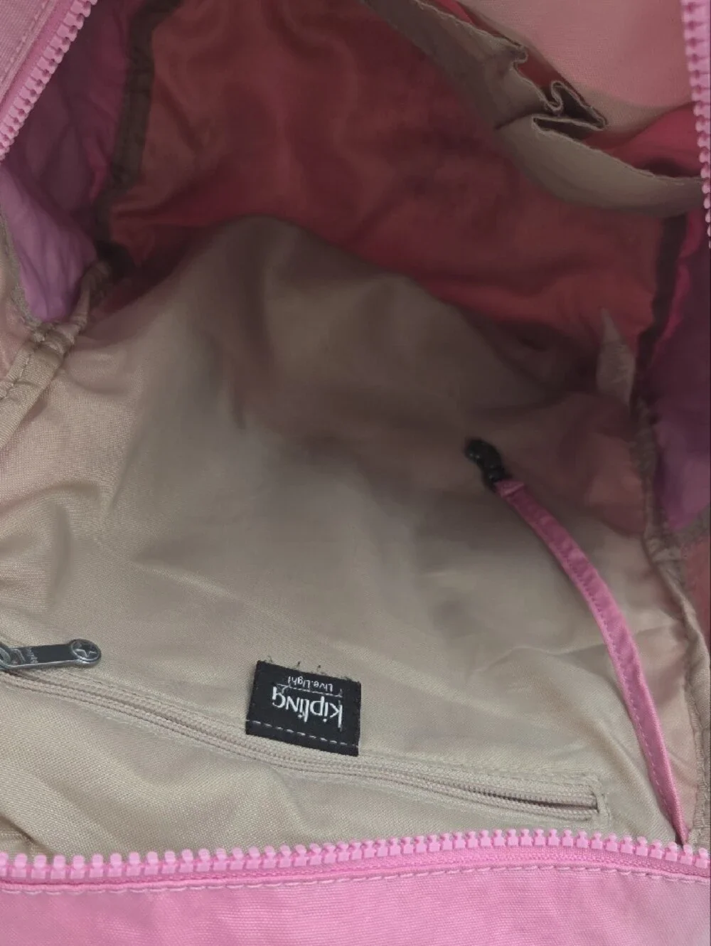 Pink Kipling School Backpack